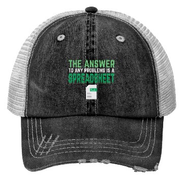 Discover Answer To Any Problems Is A Spreadsheet Excel Trucker Hats