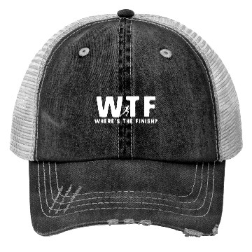 Discover WTF Wheres The Finish Funny Running T Trucker Hats