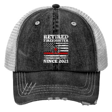 Discover Retired Firefighter Since 2021 Trucker Hats