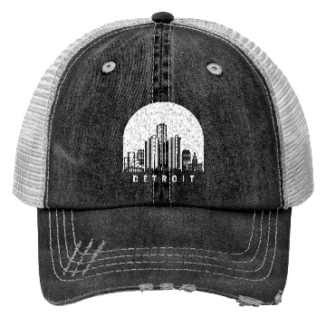 Discover Detroit Michigan Skyline Trucker Hats