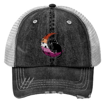 Discover Lesbian Cat Moon Trucker Hats