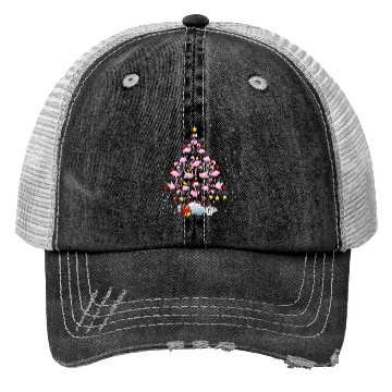 Discover Flamingo Christmas Tree Funny Flamingo Lover Xmas Trucker Hats