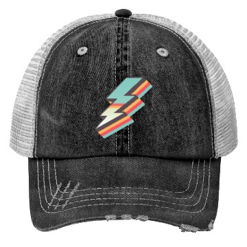 Discover retro vintage lightning bolt Trucker Hats