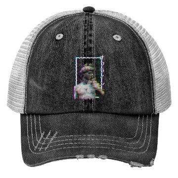 Discover Greek Statue Ancient Vaporwave Synthwave Glitch Trucker Hats
