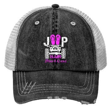 Discover Jeep Hair Don't Care Trucker Hats