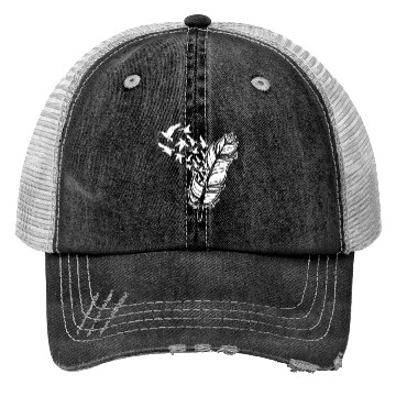 Discover White Doves Feather Peace Freedom Media Writer Trucker Hats