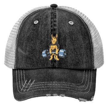 Discover German Shepherd Working Out Funny Doberman gym Trucker Hats