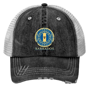 Discover Barbados Trident Trucker Hats