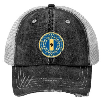 Discover Barbados Trident Trucker Hats