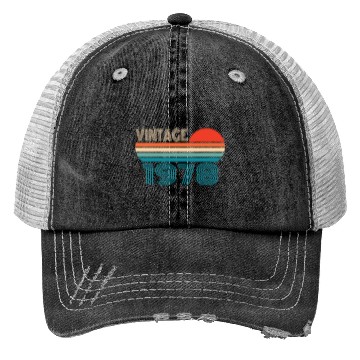 Discover 1978 Vintage born in Retro age Birthday gift idea Trucker Hats