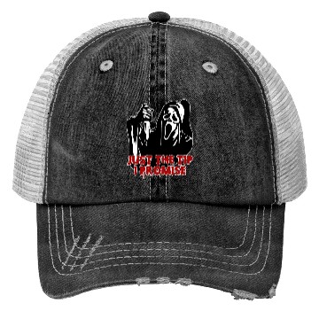 Discover Just The Tip I Promise - Skeleton Horror Halloween Trucker Hats