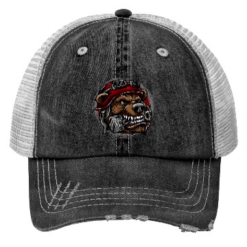 Discover Biker bear Trucker Hats