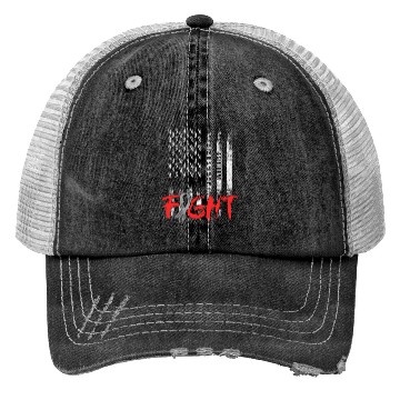 Discover Parkinsons Disease Awareness US Flag Warrior Trucker Hats
