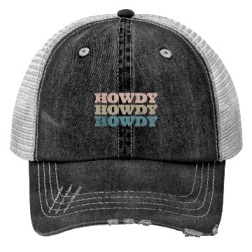 Discover Howdy Western Cowboy Rodeo Country Southern Howdy Trucker Hats