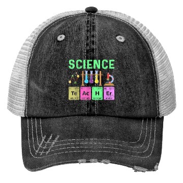 Discover Science Teacher Chemist Physicist Vintage Trucker Hats