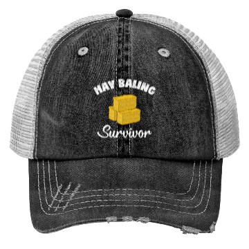 Discover Survivor Farm Work Baling Hay Bale design Trucker Hats