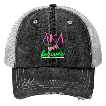 Discover AKA Sorority Alpha Kappa Pink And Green Twenty Pea Trucker Hats