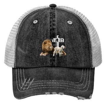 Discover Jesus is Lion and Lamb Trucker Hats