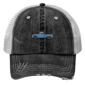 Discover Square Body Blue Trucker Hats