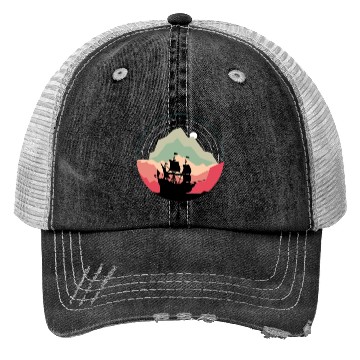 Discover Pirate Ship Nice Pirate Ship Design Trucker Hats