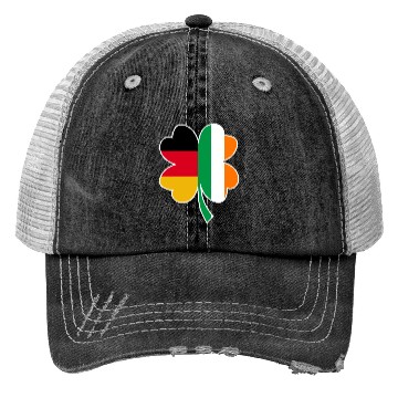 Discover Half German - Half Irish St. Patrick's day clover Trucker Hats