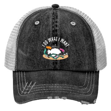 Discover I do what i want Cat Trucker Hats