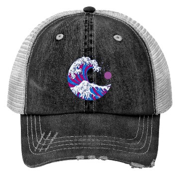 Discover Circular Japanese Bi Wave. Bisexual Pride. Trucker Hats
