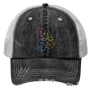 Discover Modern LGBTQ Color BASS Typography for bassists Trucker Hats