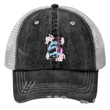 Discover Japan Flowers Trucker Hats