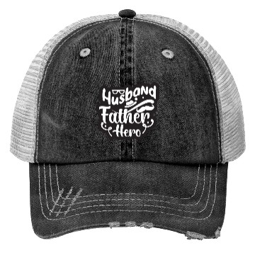 Discover Husband Father Hero Father's Day Present Trucker Hats