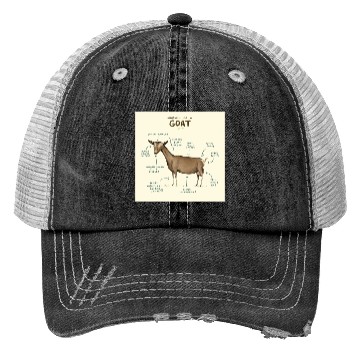 Discover anatomy of a goat greeting card Trucker Hats