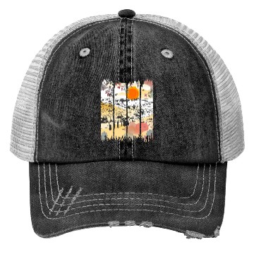 Discover A Wilderness Somewhere, Trees and Nature, Mist Trucker Hats