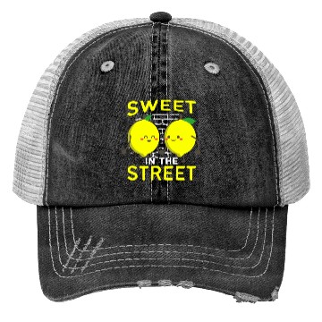 Discover Sweet In The Street Sell Lemonade Funny Lemon Trucker Hats