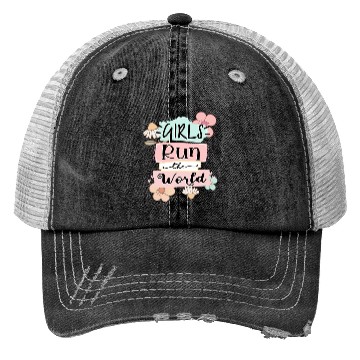 Discover Girls Run the World sublimation Trucker Hats