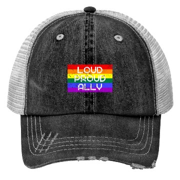 Discover Loud Proud Ally for LGBT LGBTQ Community Trucker Hats