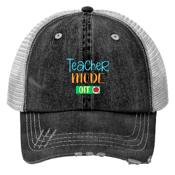 Discover Teacher Mode Off Tie Dye Leopard Last Day Trucker Hats