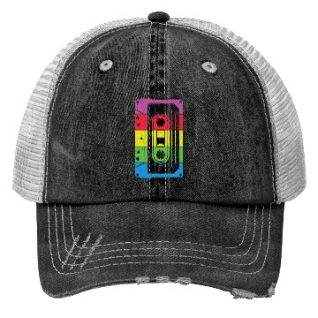 Discover Colorful Retro Cassette Tape Trucker Hats
