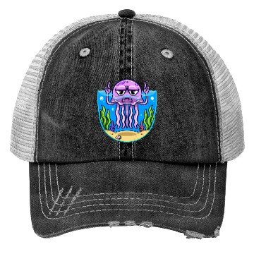 Discover Jelly Fish Middle Finger Jellyfish Trucker Hats