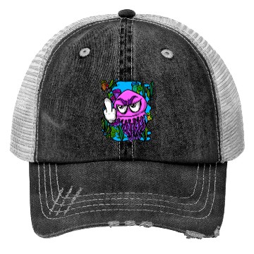 Discover Jelly Fish Middle Finger Jellyfish Trucker Hats