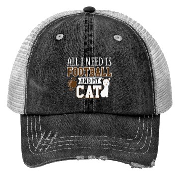 Discover Sunday Football All I Need Is Football And My Cat Trucker Hats
