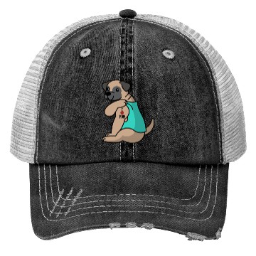 Discover I Love Mom Tattoo Bullmastiff Trucker Hats
