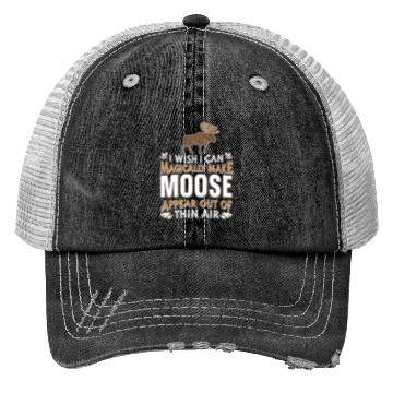 Discover Moose Elk Hunting Trucker Hats