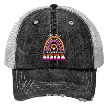 Discover Proud Sister Awesome Lesbian Sister Trucker Hats
