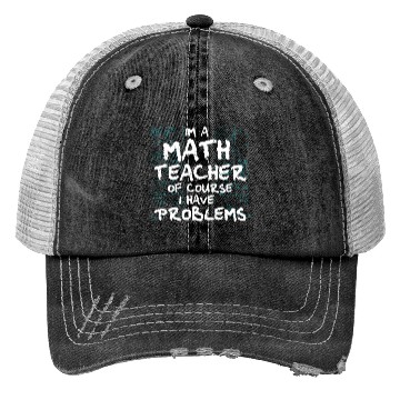 Discover Math Teacher Art Statistics Algebra Mathematics Trucker Hats