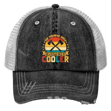 Discover Retro Axe Throwing Uncle - Like a Regular Uncle Trucker Hats