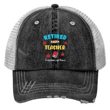 Discover retired teacher funny retirement gift Trucker Hats