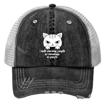 Discover I hate morning people... Morning Grumpy Cat Trucker Hats