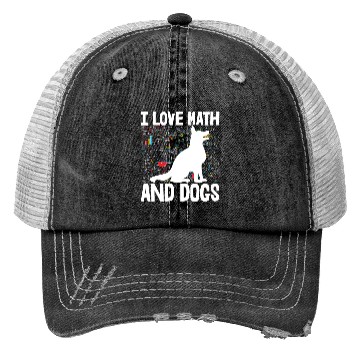 Discover I Love Math & Dogs Trucker Hats