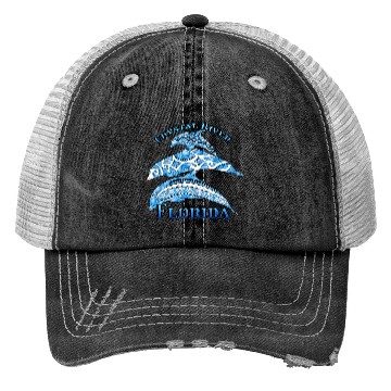Discover Crystal River Florida Vacation Tribal Dolphins Trucker Hats