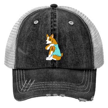 Discover I Love Dad Corgi Trucker Hats